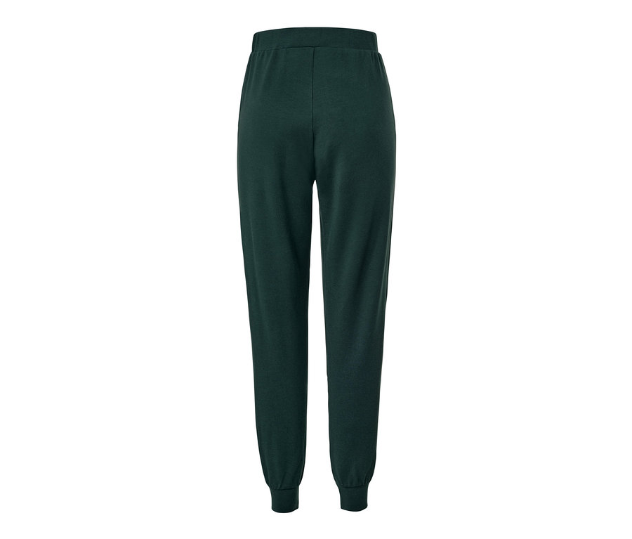 Pantalon de survêtement d'intérieur vert foncé en mélange modal et soie.