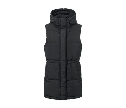 Gilet matelassé à capuche.
