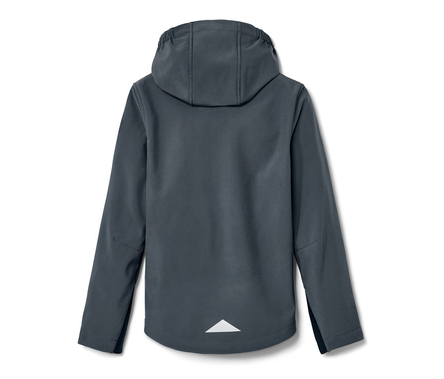 Vue arrière d'une veste softshell pour enfant.