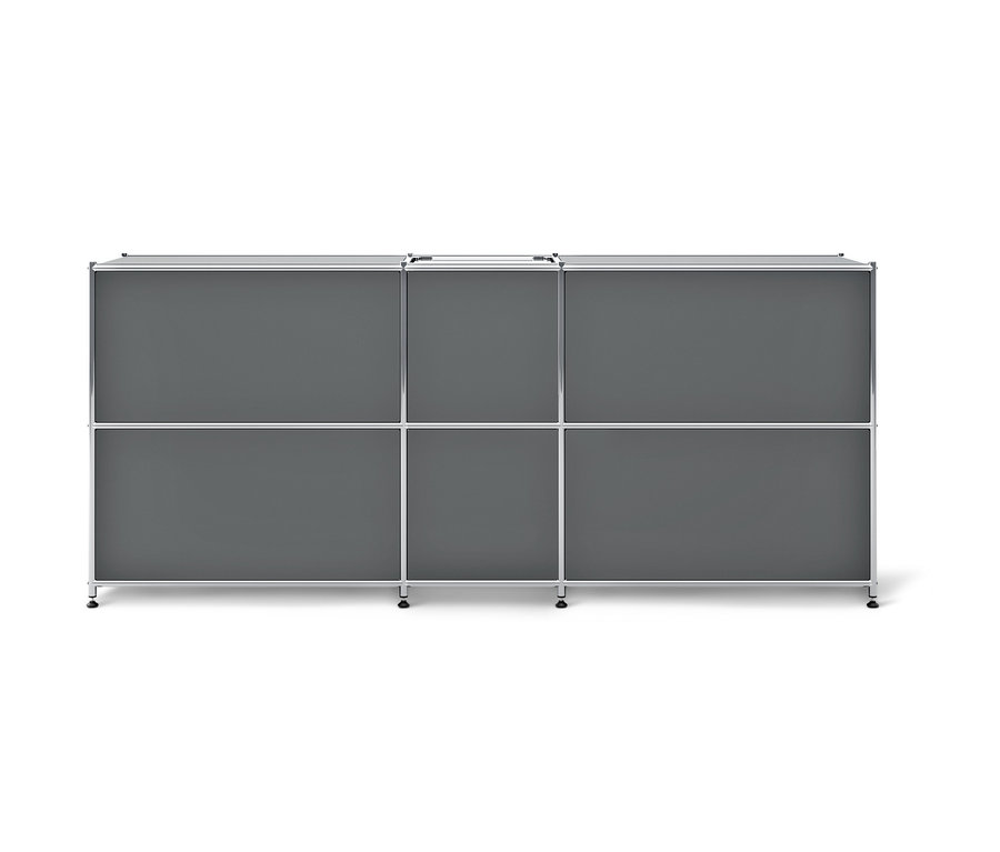 Buffet en métal gris « CN3 » à 4 abattants.