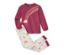 Pyjama rose pour enfant avec motif arc-en-ciel et nuages.