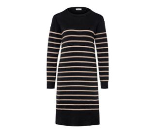 Robe en maille fine rayée