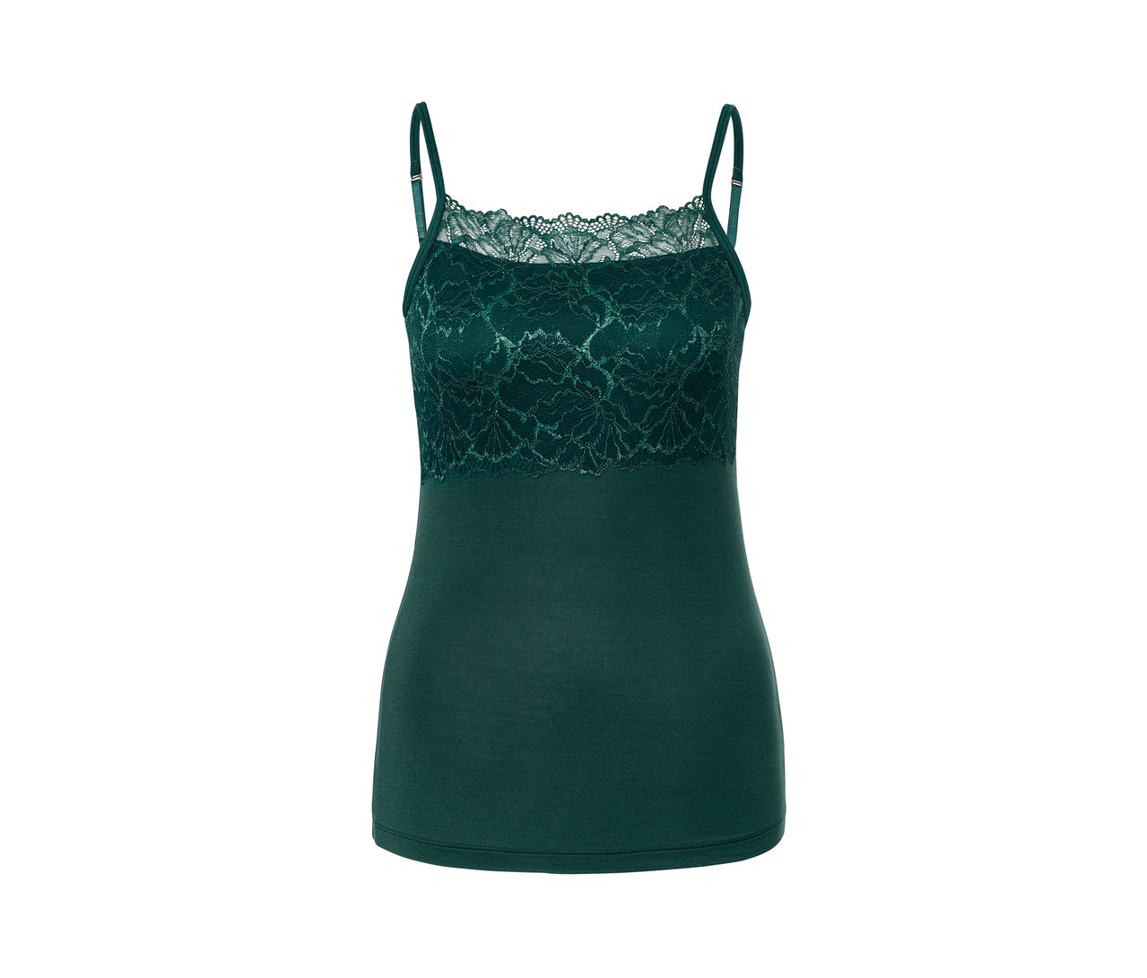 Caraco vert avec dentelle