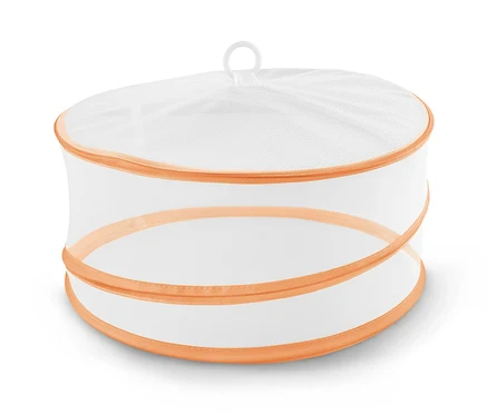 Cloche de protection pliable avec bordure orange.