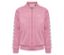 Veste à fermeture éclair rose HUMMEL HMLJR Archive Reg Poly avec fermeture éclair au milieu.