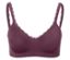 Soutien-gorge violet avec bordure en dentelle.