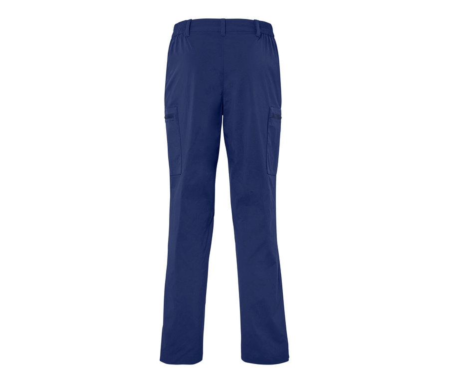 Pantalon outdoor pliable bleu foncé.