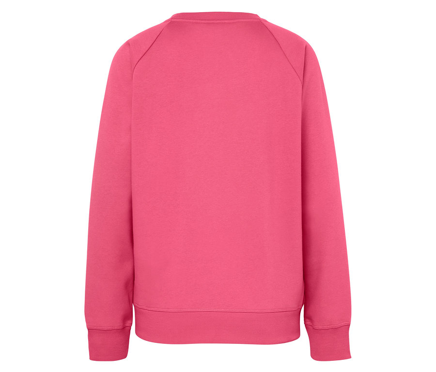 Vue arrière d'un sweat-shirt rose à manches longues.