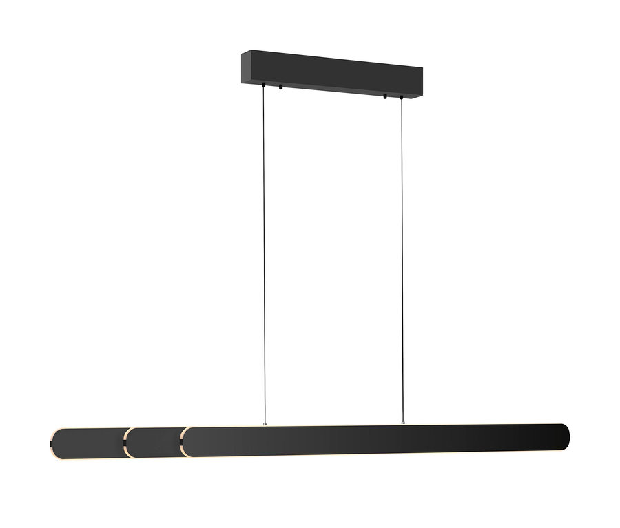 Suspension LED noire Paul Neuhaus «Adriana Round».