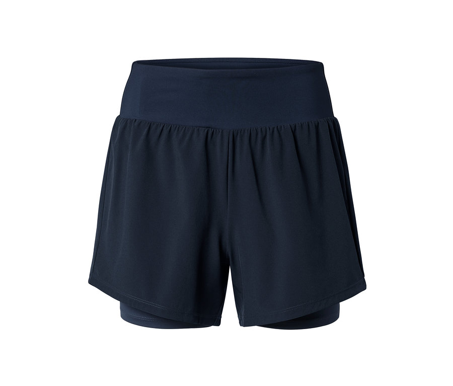 Short de sport 2 en 1 bleu marine.
