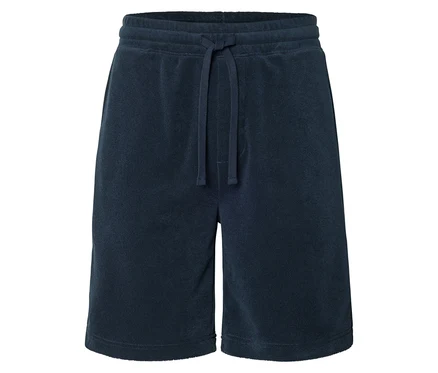 Short bleu marine avec cordon de serrage.
