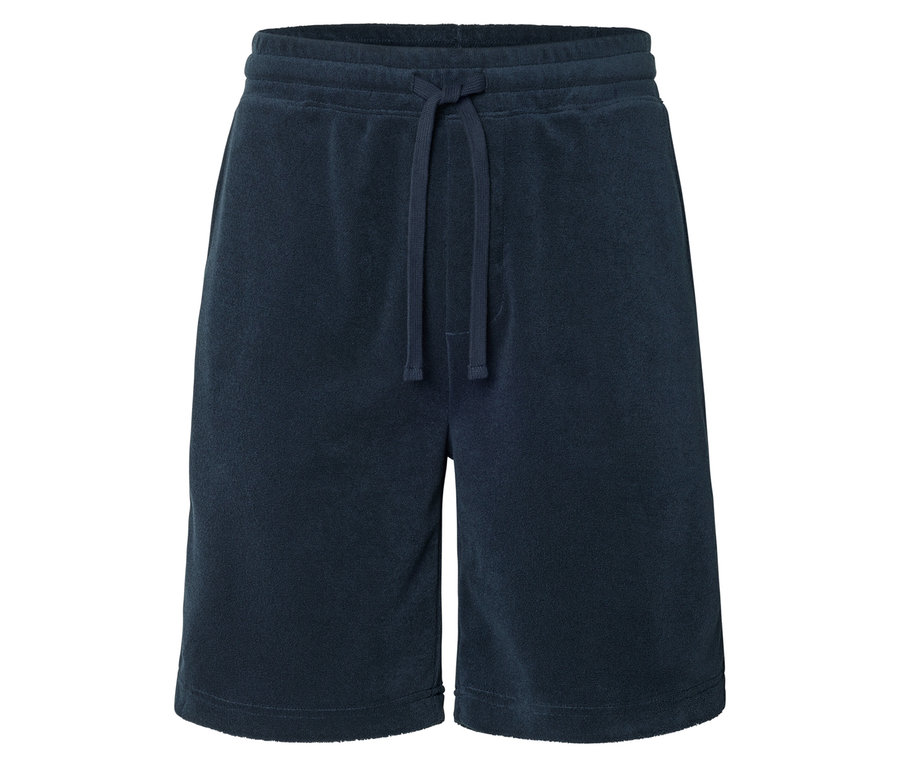 Short bleu marine avec cordon de serrage.