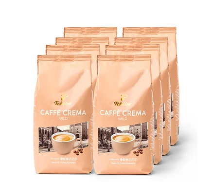Huit paquets de Caffè Crema Mild en grains - 8x 1 kg.