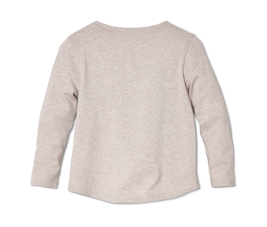 Cache-cœur beige en jersey de coton à manches longues, issu d'un lot de 2.