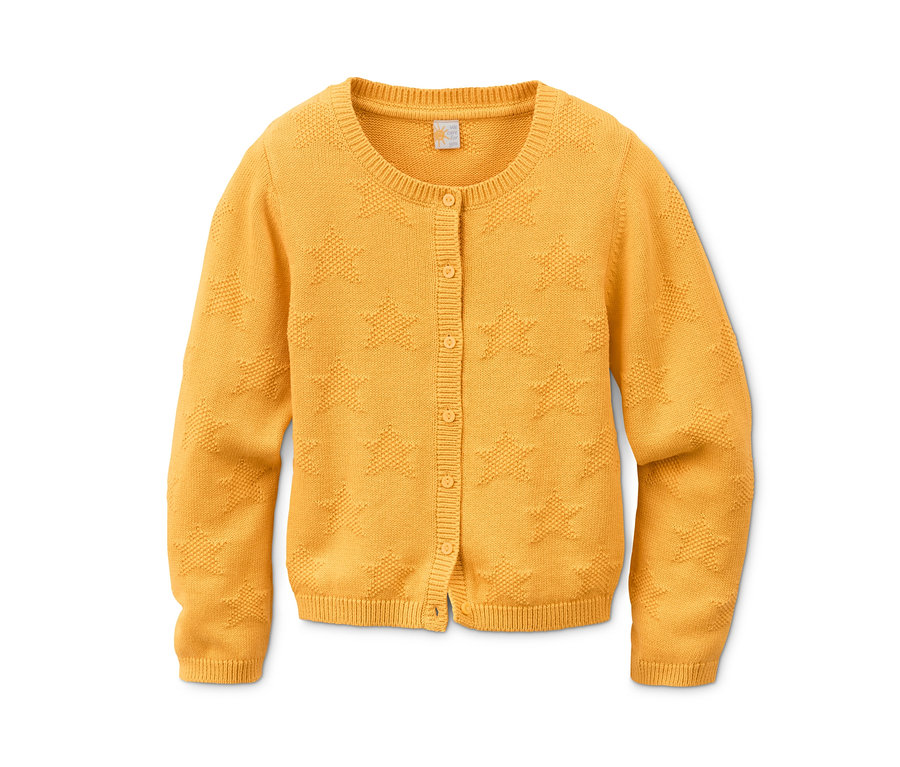 Gilet jaune en coton bio avec étoiles.