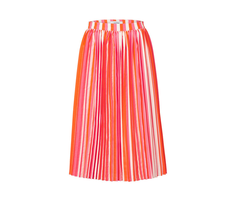 Jupe plissée à rayures.