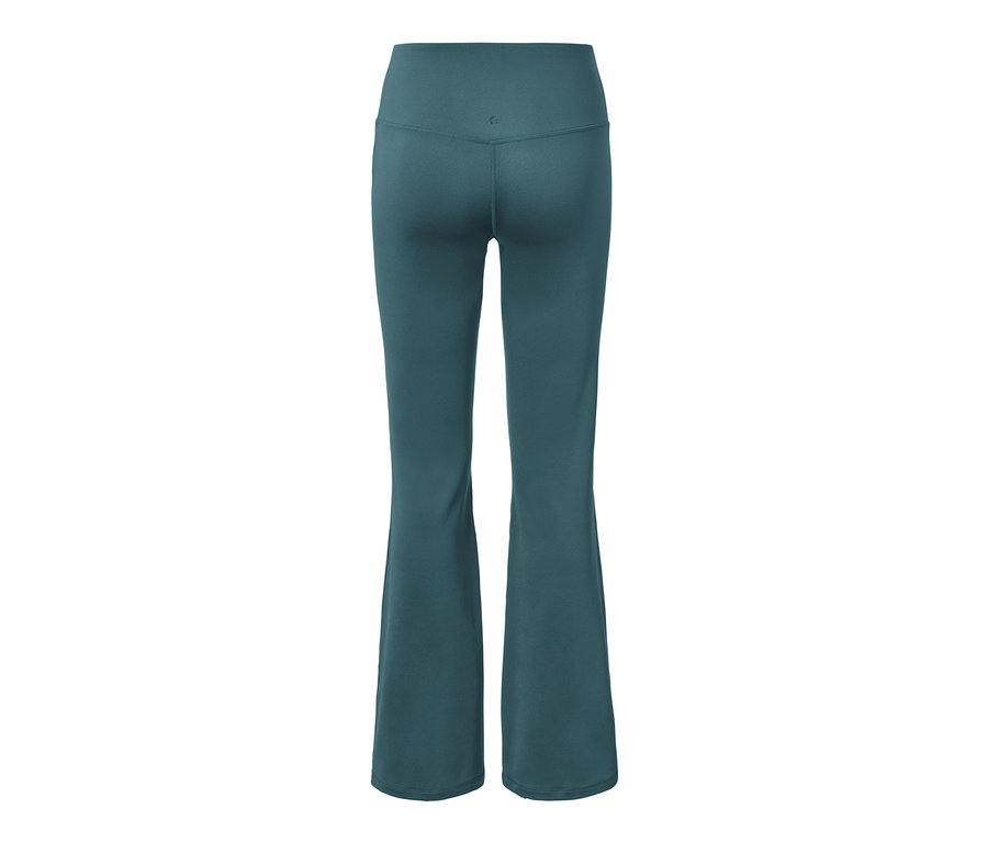 Pantalon de sport modelant, vert émeraude foncé.