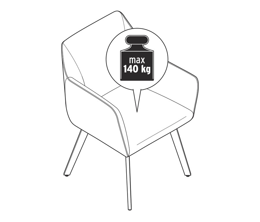 Illustration d'un fauteuil de salon en mousse quick dry foam et housse tex extérieur.