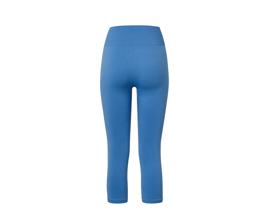 Collant de sport 3/4 Seamless bleu.