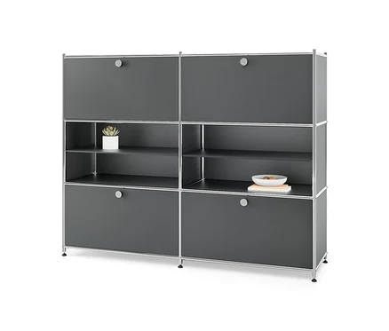 Commode en métal gris « CN3 » à 4 abattants.