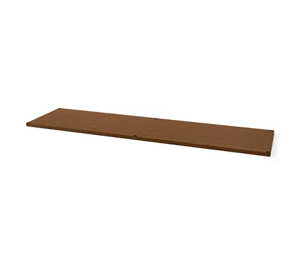 Plateau supérieur « CN3 » plaqué en bois véritable, aspect noyer, largeur 152 cm.