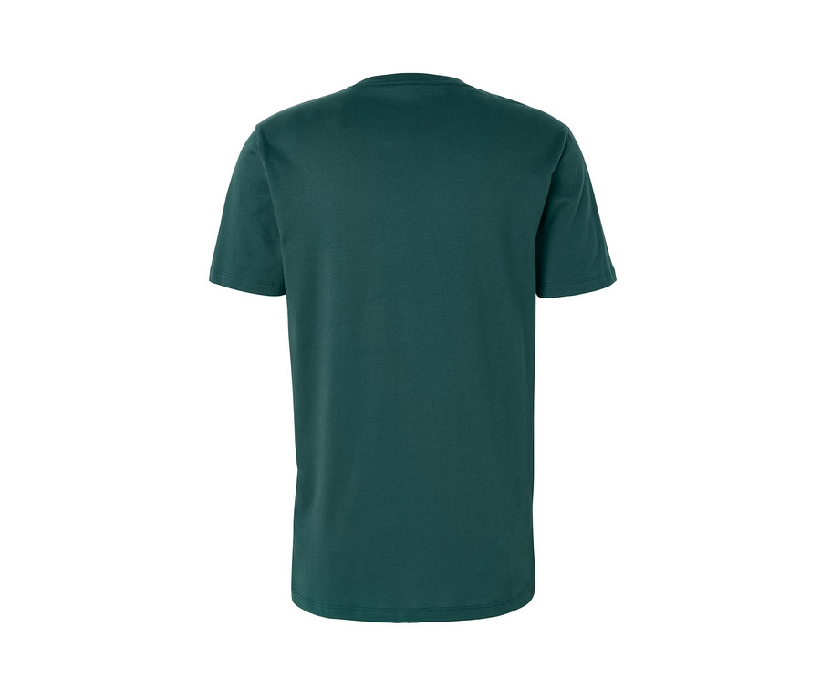 Vue arrière d'un t-shirt vert à encolure ronde d'un ensemble de 2.