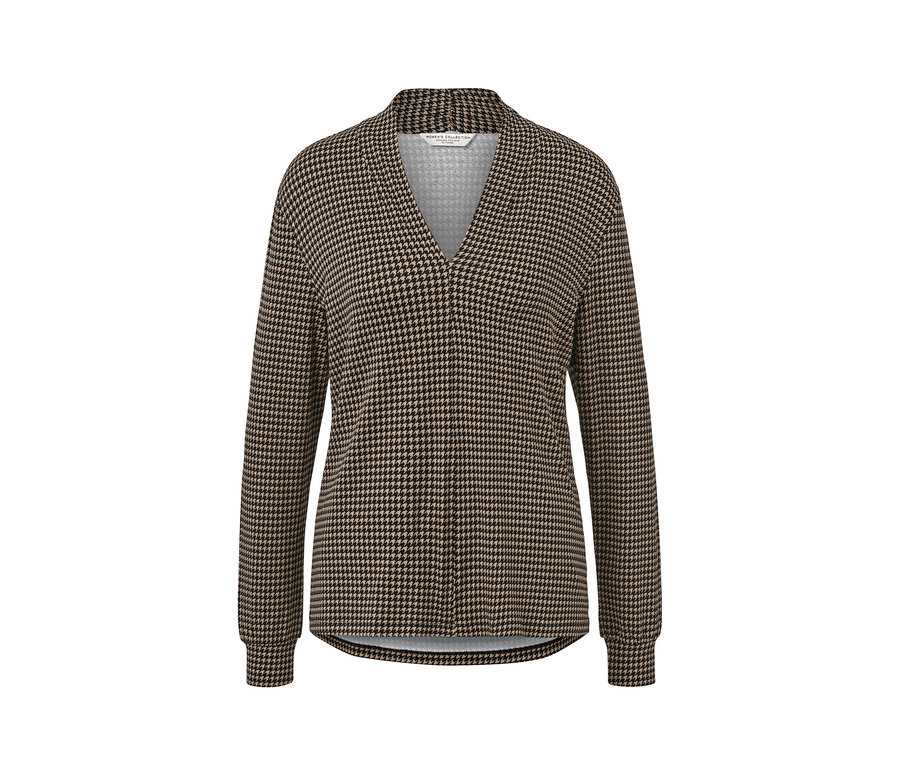 Blouse imprimée avec encolure en V.