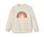 Sweatshirt pour enfant avec motif arc-en-ciel appliqué.