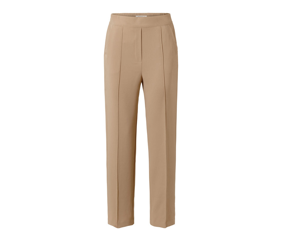 Pantalon tissé avec passepoil, beige.