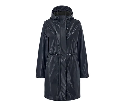 Manteau de pluie avec effet brillant.