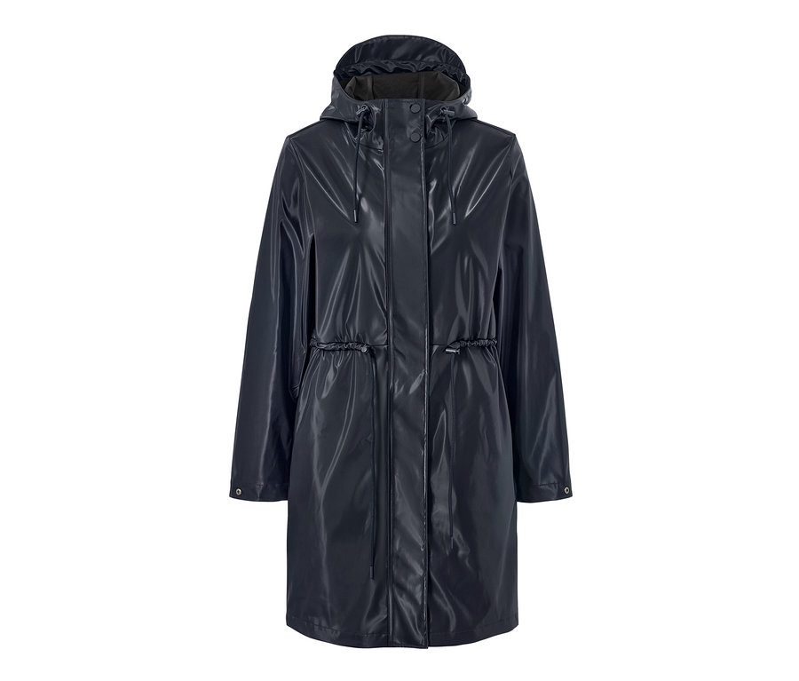Manteau de pluie avec effet brillant.