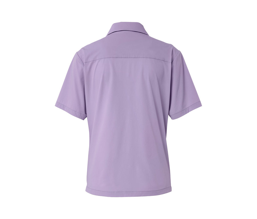 Vue arrière d'une blouse outdoor violette.