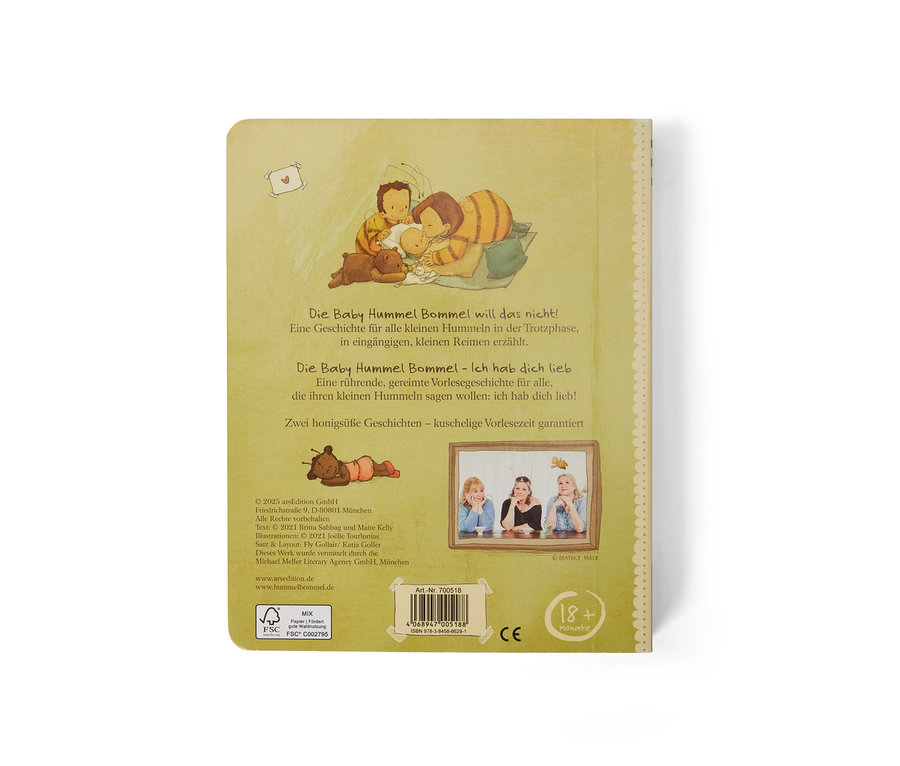 Illustration du livre « Bébé Bourdon Bommel » montrant une famille d'insectes.