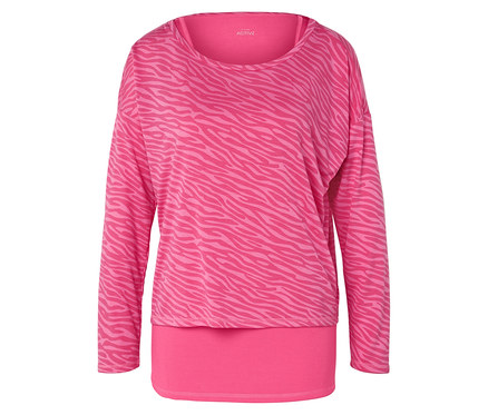 T-shirt de sport 2 en 1, rose vif