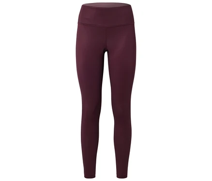 Leggings bordeaux sur fond neutre.