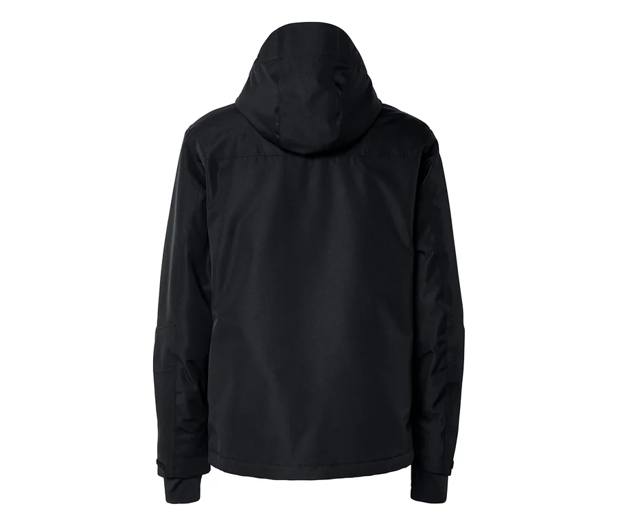 Veste noire à capuche, vue de dos.