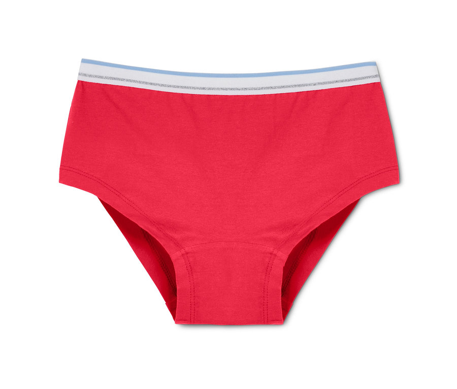 Une culotte rouge pour filles en coton bio, 1 pièce sur 3.
