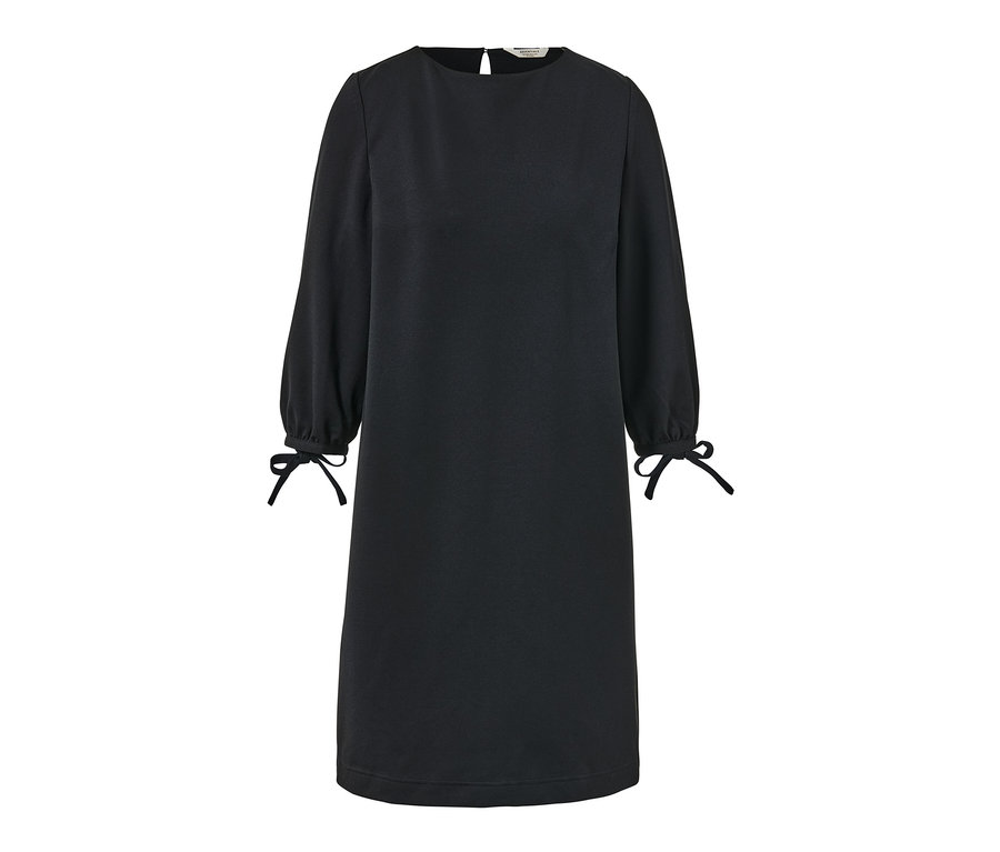 Robe noire en jersey avec détails nœuds.