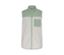 Gilet sans manches en peluche, beige et menthe - Fourrure teddy beige avec polaire menthe