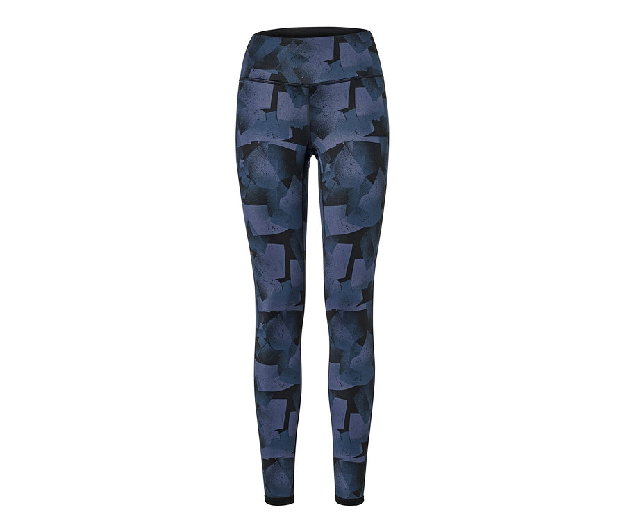 Legging de sport réversible noir et bleu marine.
