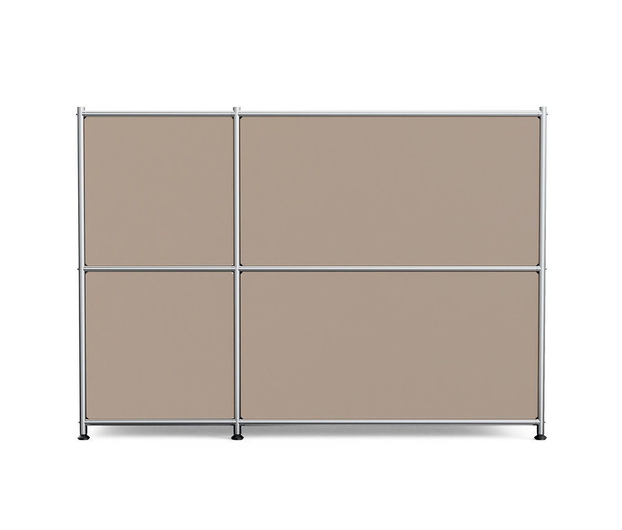 Buffet en métal « CN3 » taupe avec 2 abattants.