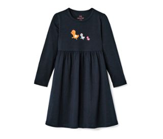 Bleu foncé avec imprimé poussins