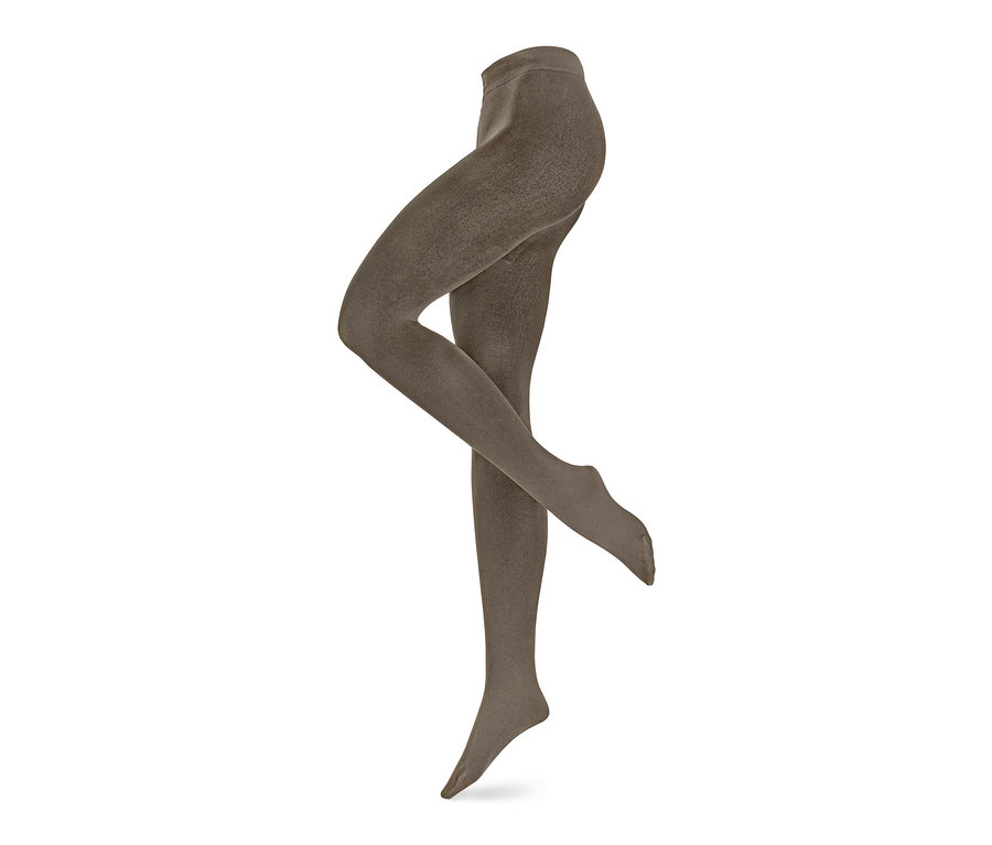 Collant thermique marron.