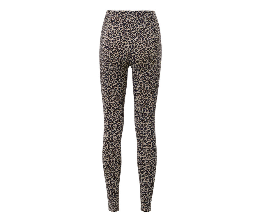Legging imprimé motif léopard.