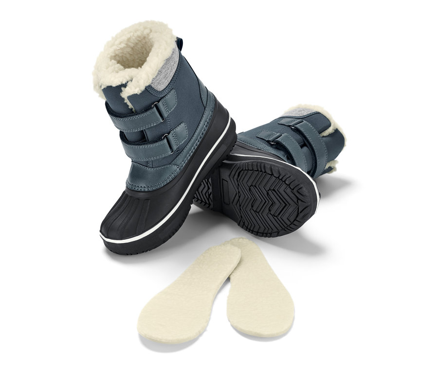 Bottes pour tous les temps enfant bleues avec semelles intérieures.