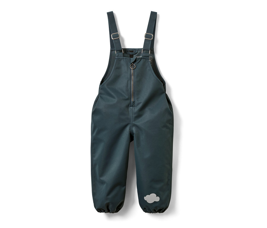 Pantalon imperméable pour tout petit avec bavette et fermeture éclair.