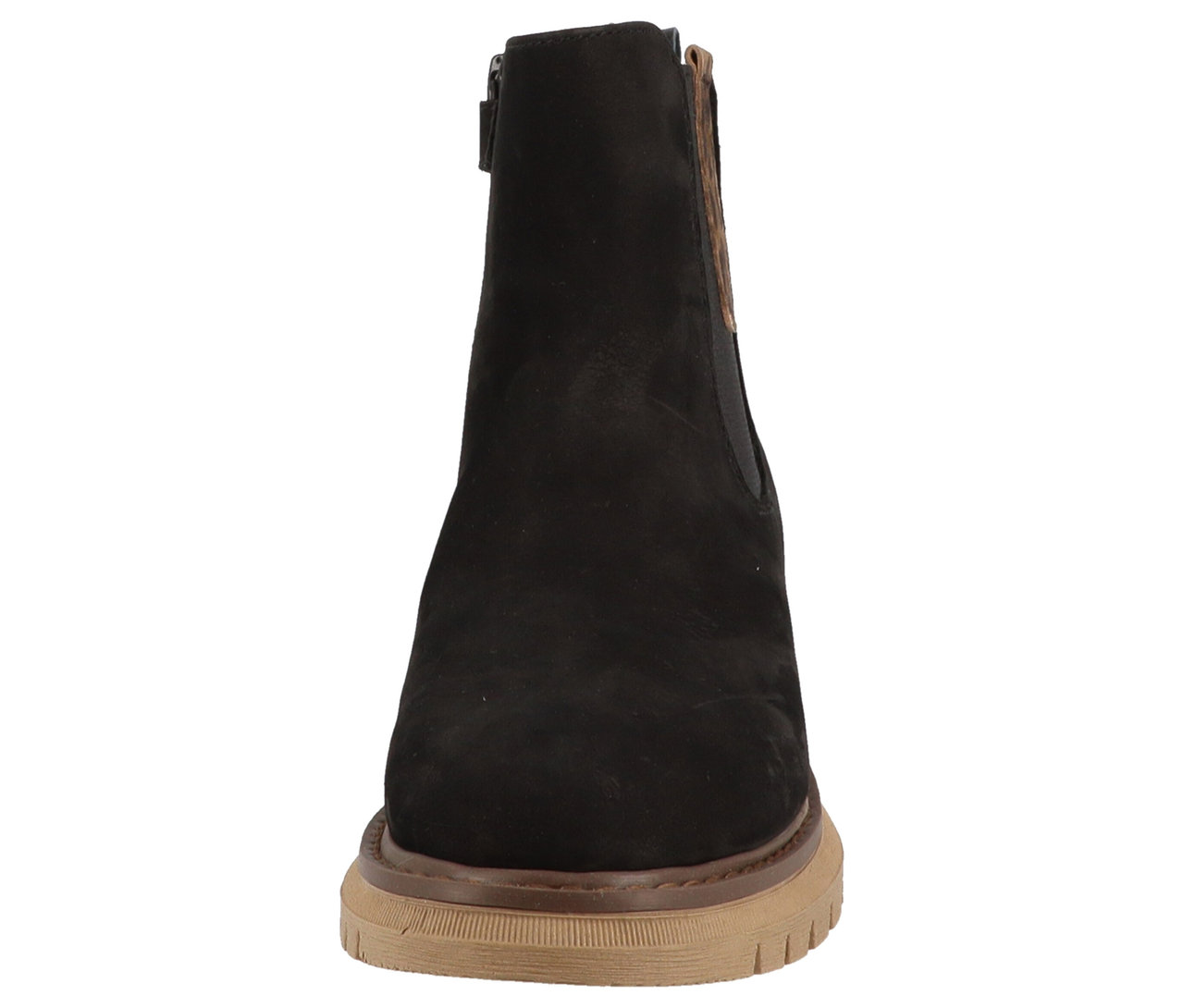 Chaussure noire LURCHI »Elena-TEX« avec semelle marron.