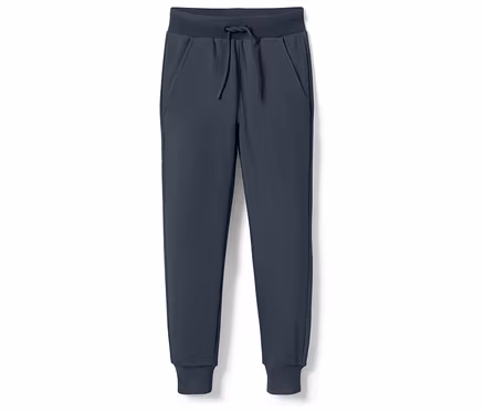 Pantalon de survêtement bleu marine avec cordon de serrage à la taille.