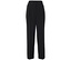 Pantalon noir taille haute avec jambe large.