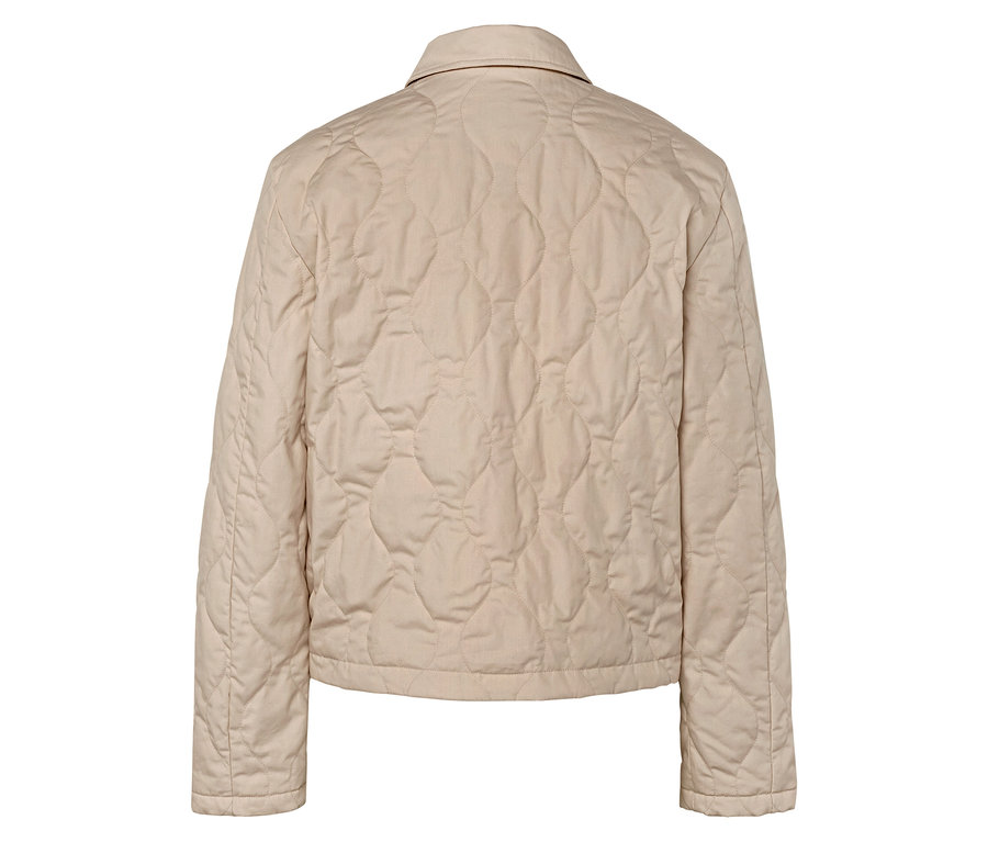 Veste matelassée beige vue de dos.